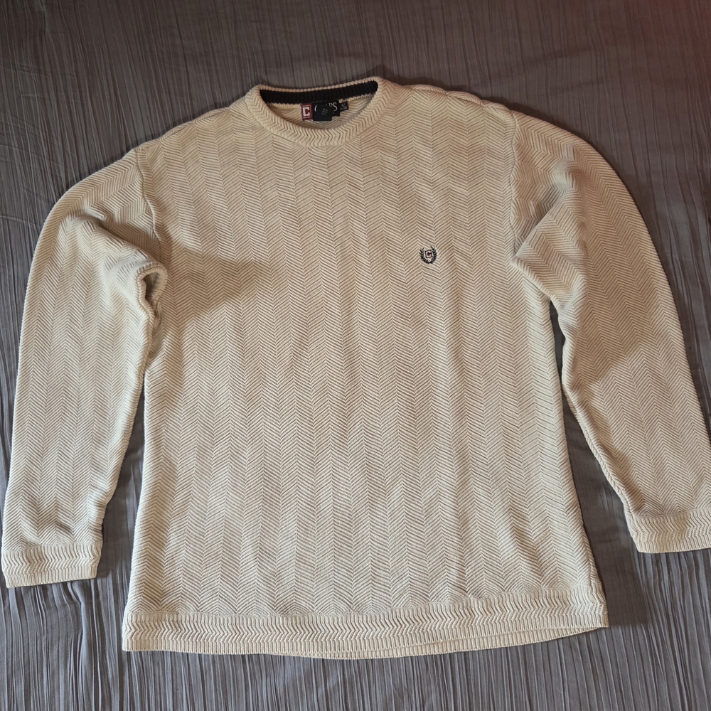 Chaps Cream Crewneck Sweater